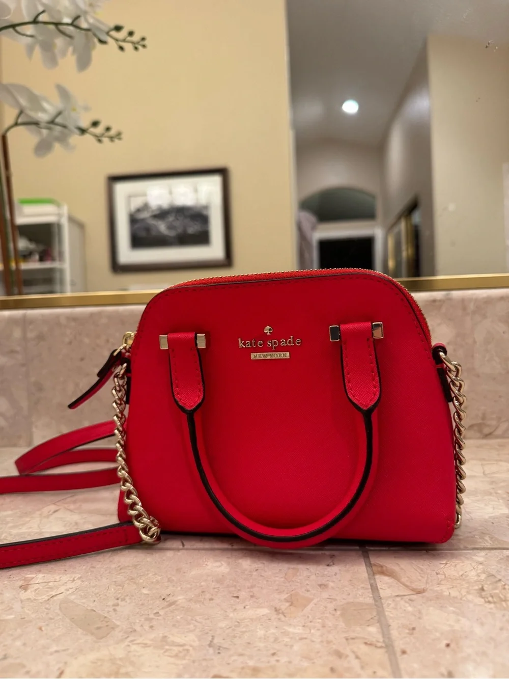 Kate Spade Cedar Street Mini Maise Crossbody Satchel with Chain Strap